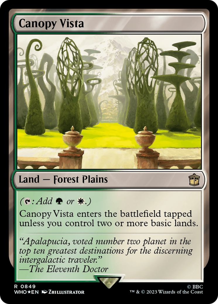 Canopy Vista (Surge Foil) [Doctor Who] | Grognard Games