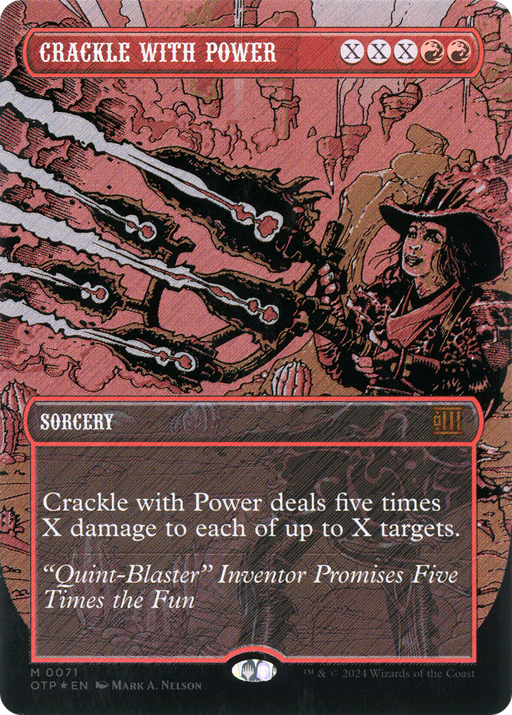 Crackle with Power (Textured Foil) [Outlaws of Thunder Junction: Breaking News] | Grognard Games