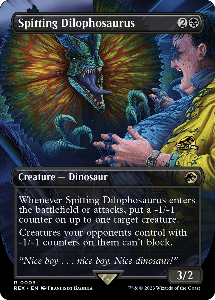 Spitting Dilophosaurus (Borderless) [Jurassic World Collection] | Grognard Games
