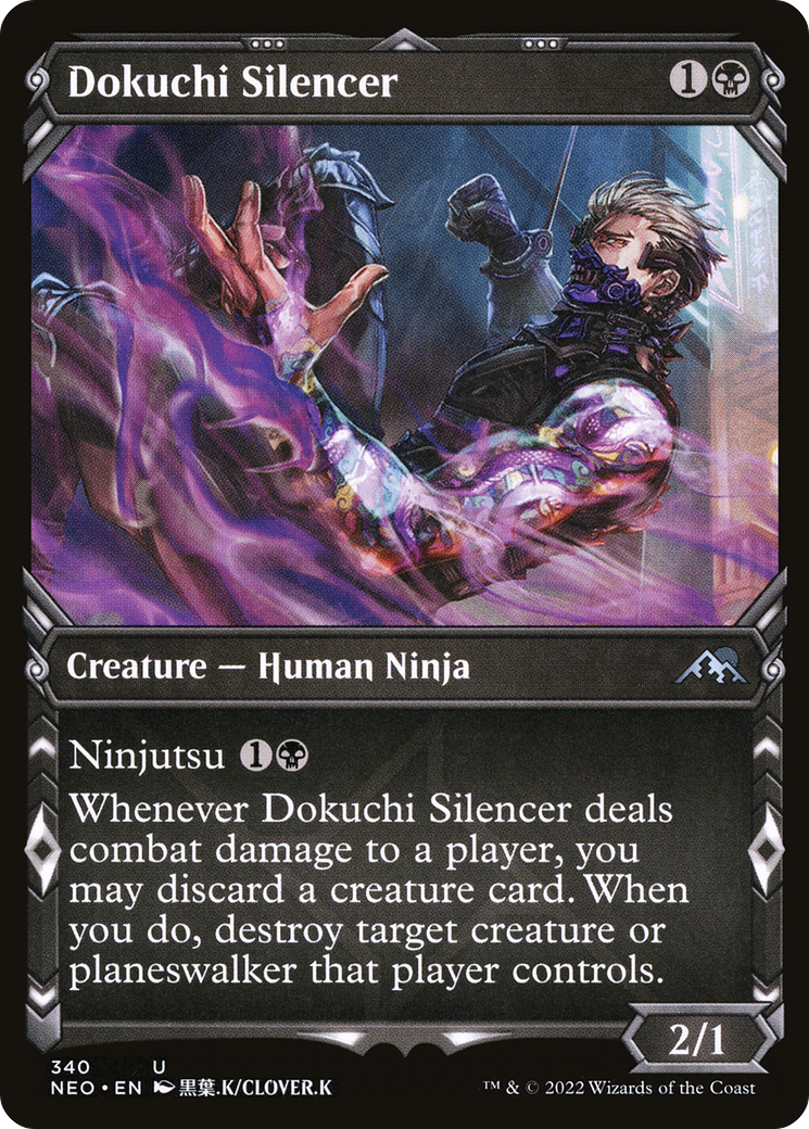 Dokuchi Silencer (Showcase Ninja) [Kamigawa: Neon Dynasty] | Grognard Games