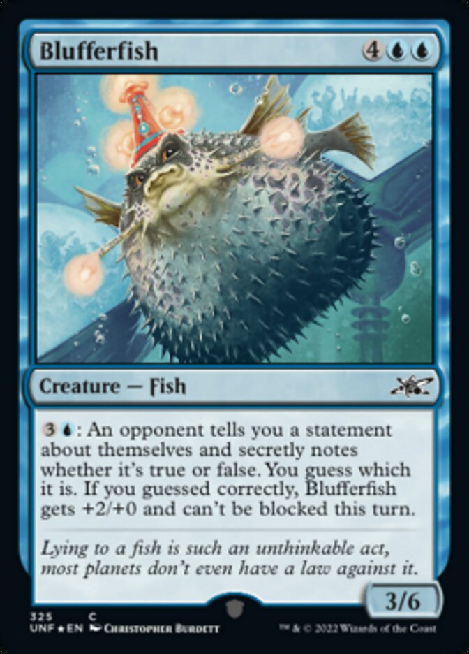 Blufferfish (Galaxy Foil) [Unfinity] | Grognard Games