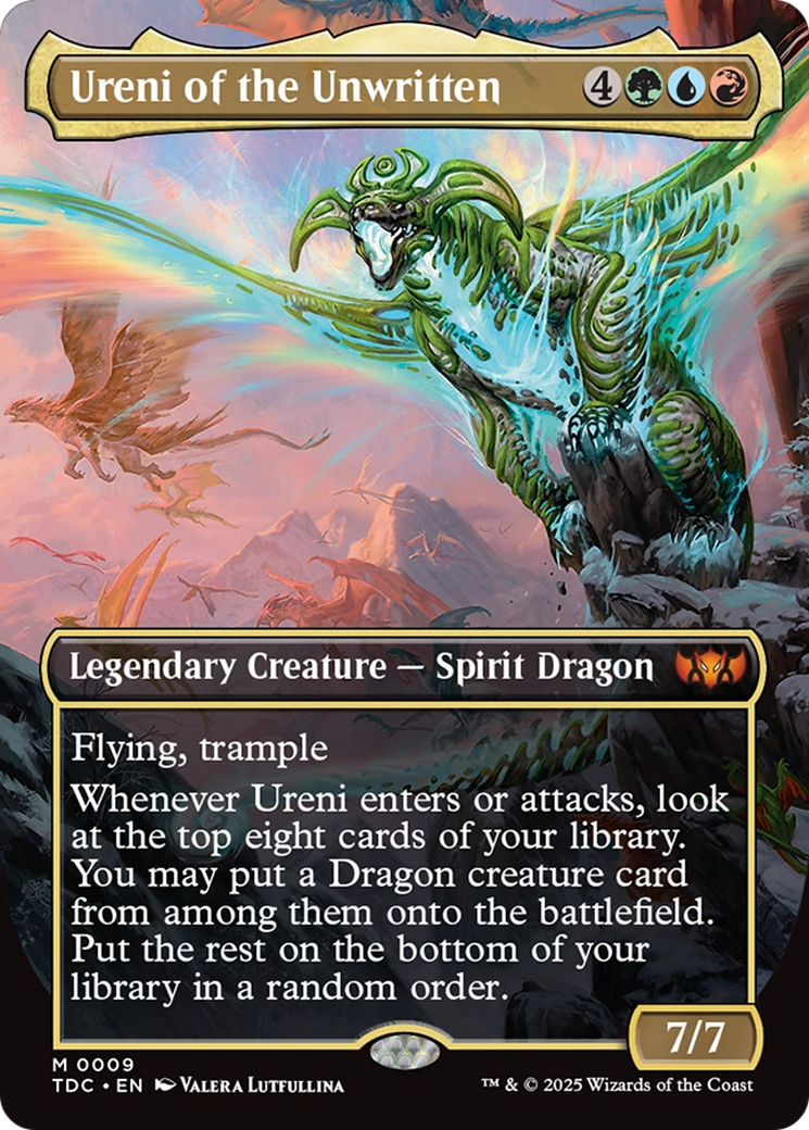 Ureni of the Unwritten (Borderless) [Tarkir: Dragonstorm Commander] | Grognard Games