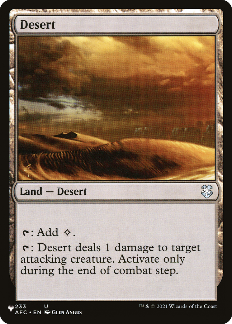 Desert [The List] | Grognard Games