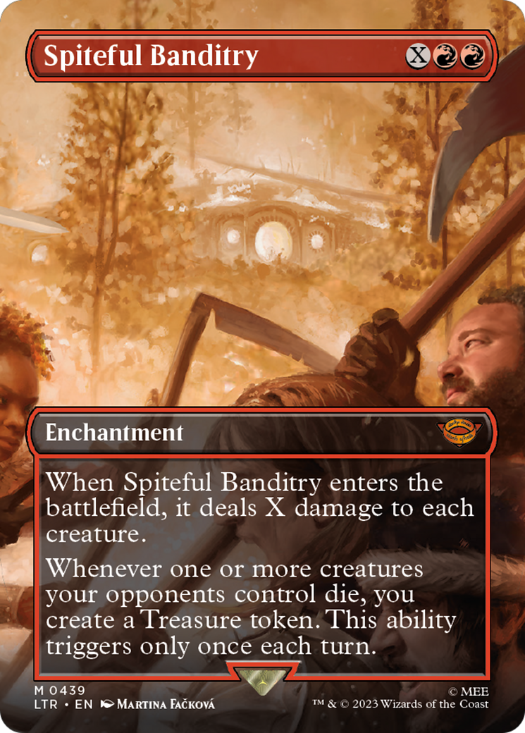 Spiteful Banditry (Borderless Alternate Art) [The Lord of the Rings: Tales of Middle-Earth] | Grognard Games