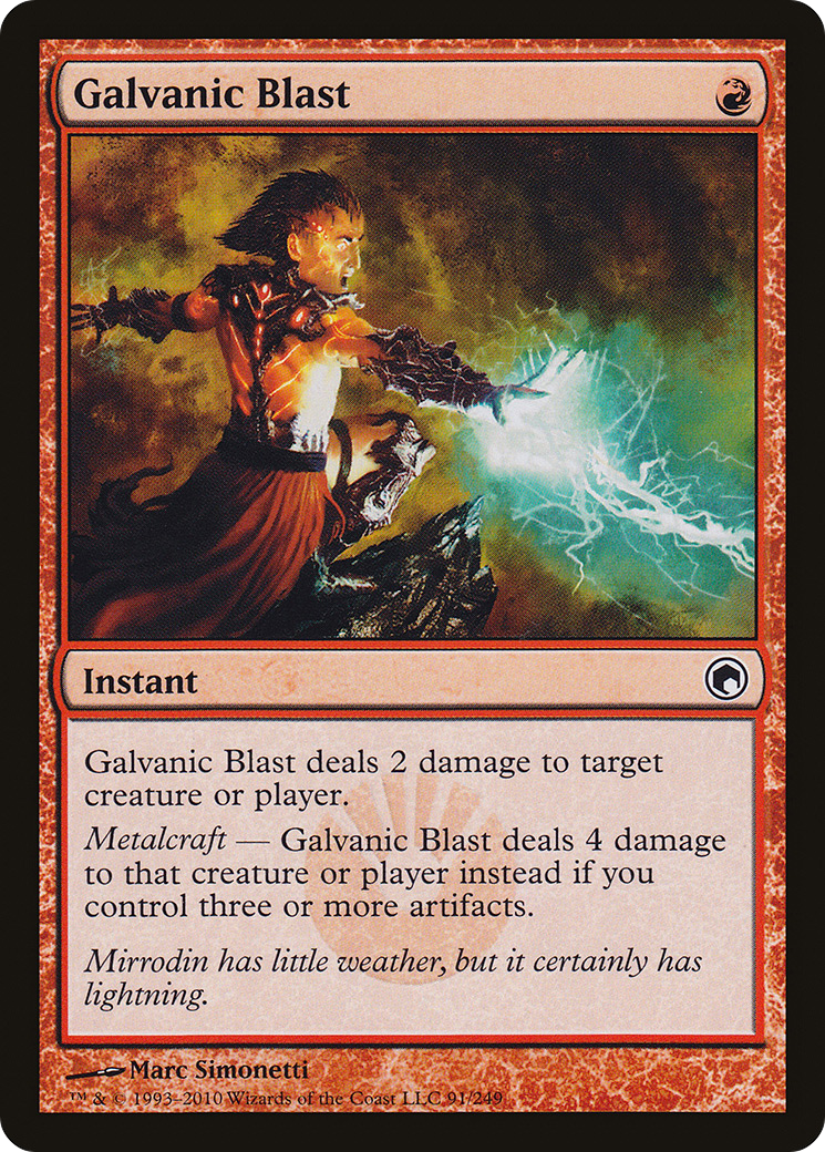 Galvanic Blast (SOM-091) - Scars of Mirrodin Foil | Grognard Games