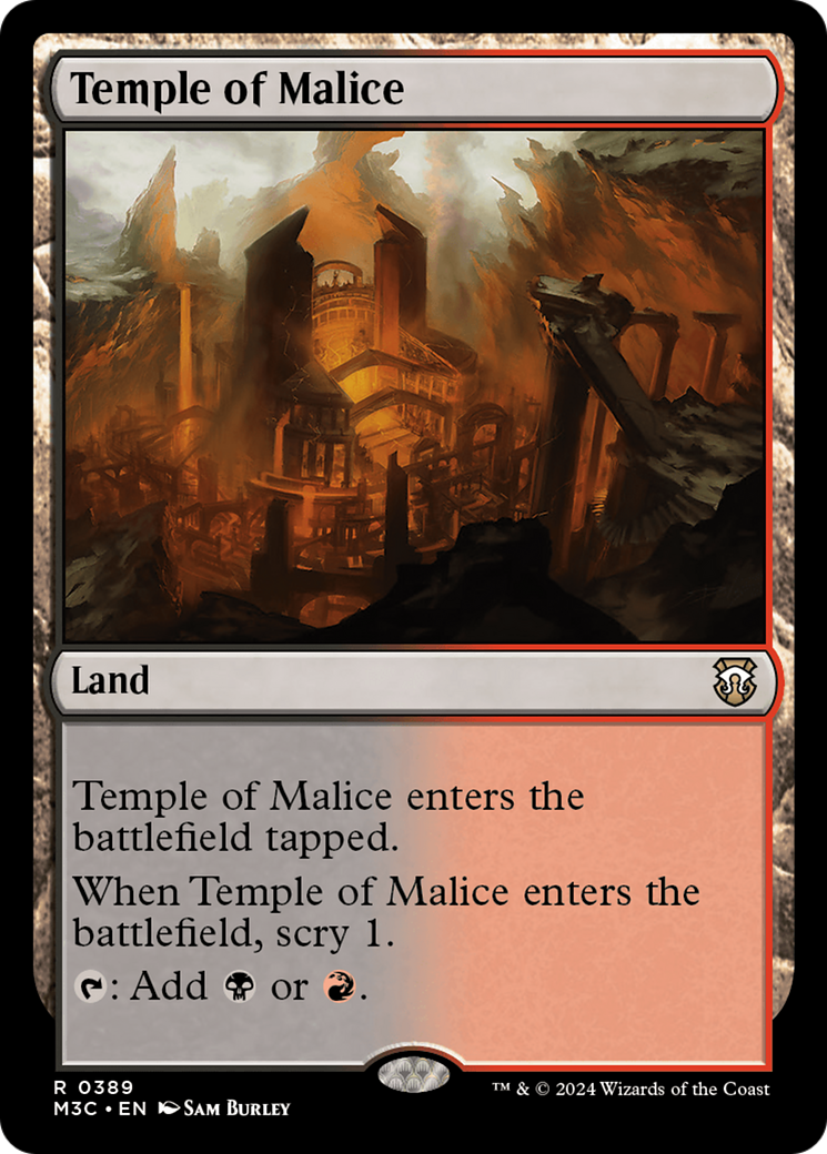 Temple of Malice (Ripple Foil) [Modern Horizons 3 Commander] | Grognard Games