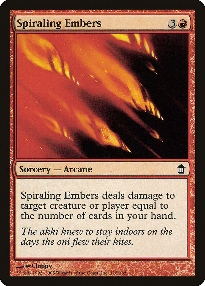 Spiraling Embers [Saviors of Kamigawa] | Grognard Games