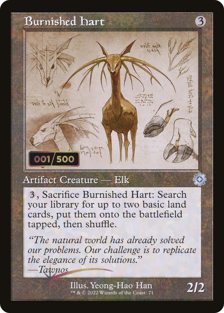 Burnished Hart (Retro Schematic) (Serial Numbered) [The Brothers' War Retro Artifacts] | Grognard Games