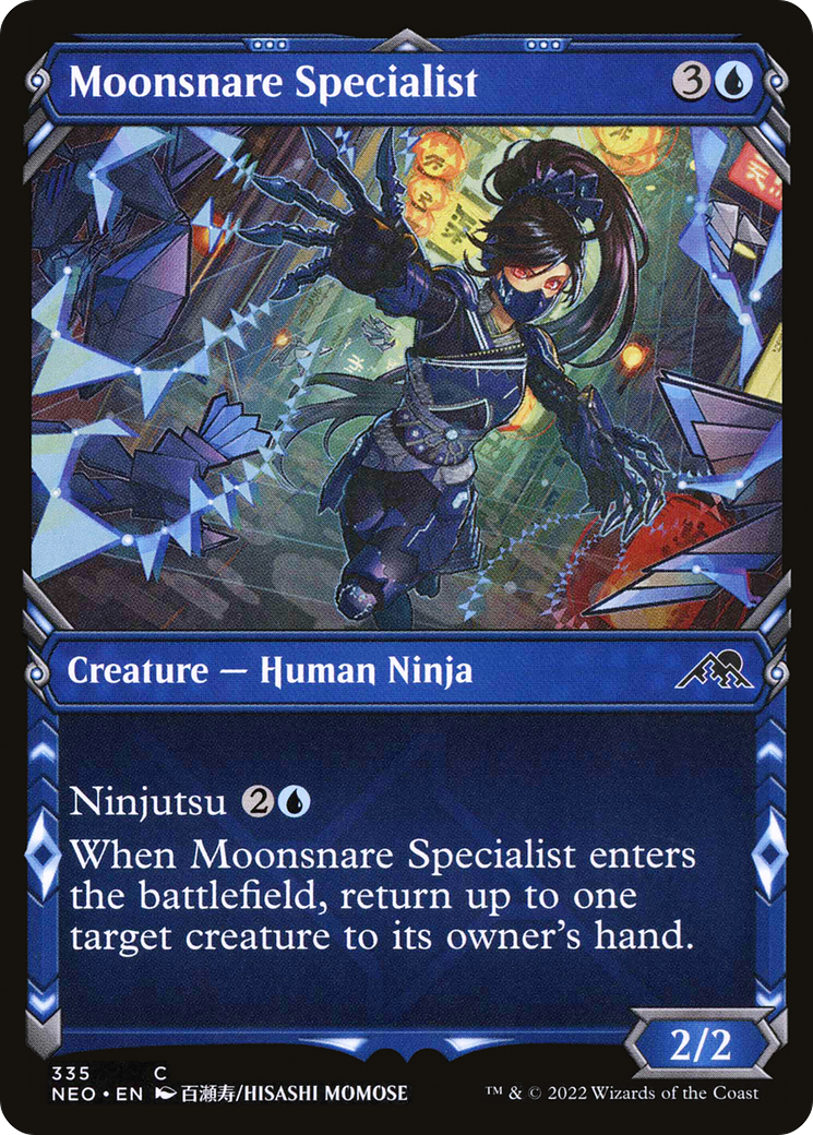 Moonsnare Specialist (Showcase Ninja) [Kamigawa: Neon Dynasty] | Grognard Games