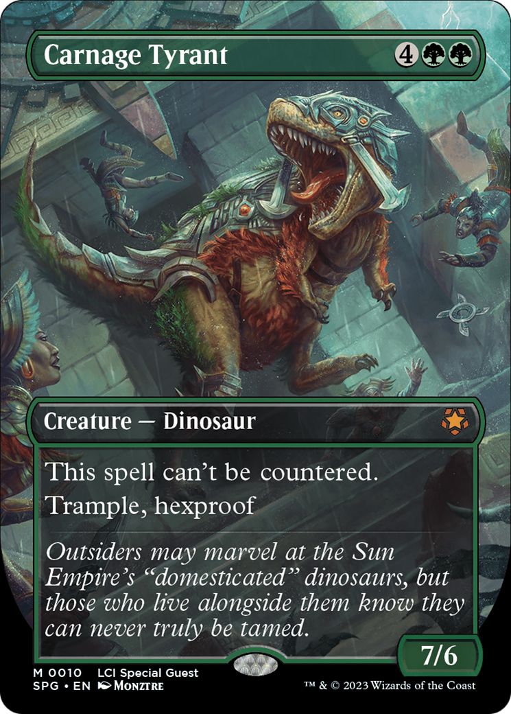 Carnage Tyrant (Borderless) [The Lost Caverns of Ixalan Special Guests] | Grognard Games