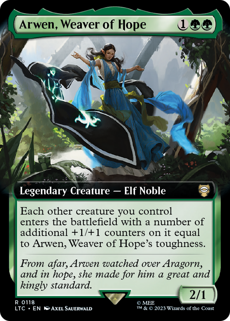 Arwen, Weaver of Hope (LTC-118) - Tales of Middle-earth Commander: (Extended Art) Foil | Grognard Games