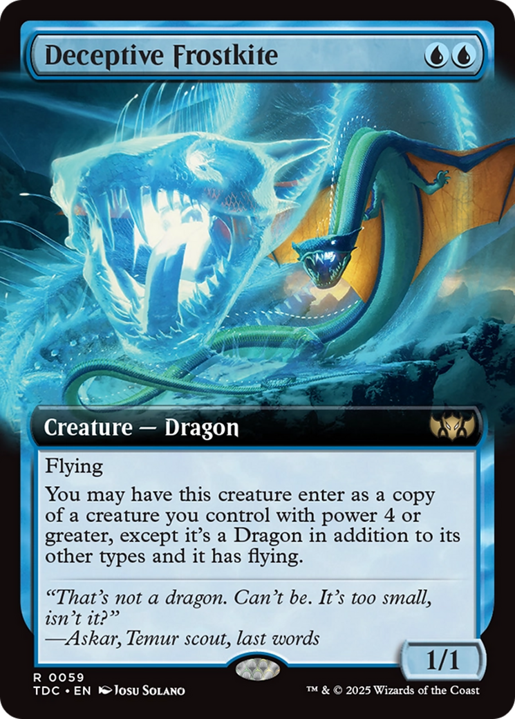 Deceptive Frostkite (Extended Art) [Tarkir: Dragonstorm Commander] | Grognard Games
