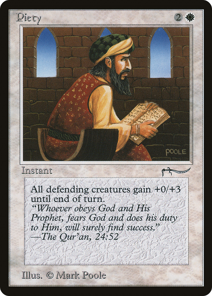 Piety (Dark Mana Cost) [Arabian Nights] | Grognard Games