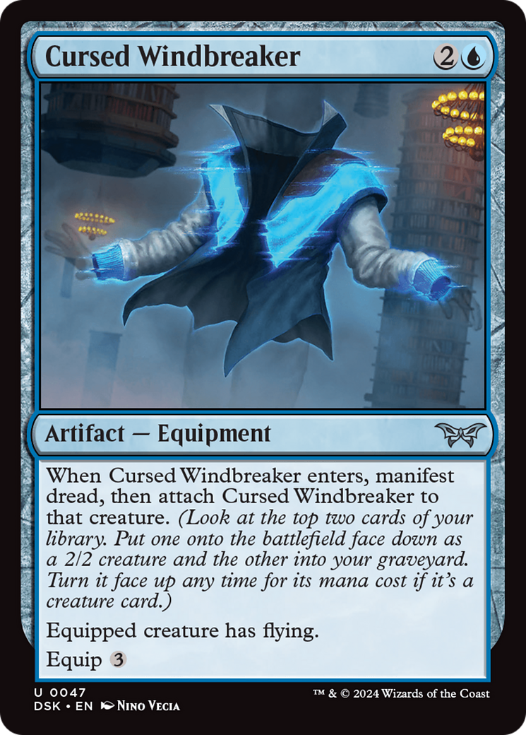 Cursed Windbreaker [Duskmourn: House of Horror] | Grognard Games