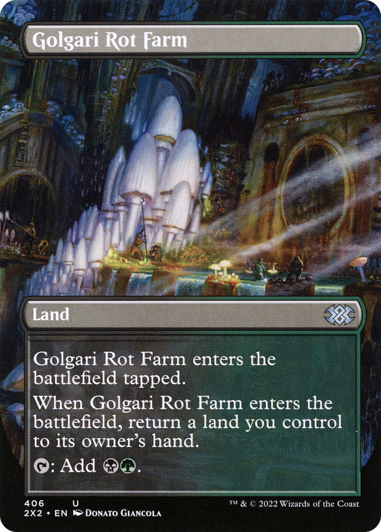 Golgari Rot Farm (2X2-406) - Double Masters 2022 (Borderless) Foil | Grognard Games