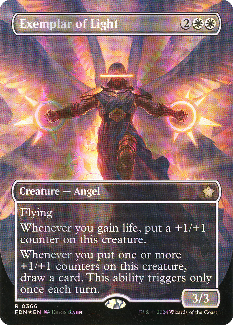 Exemplar of Light (Borderless) (Mana Foil) [Foundations] | Grognard Games