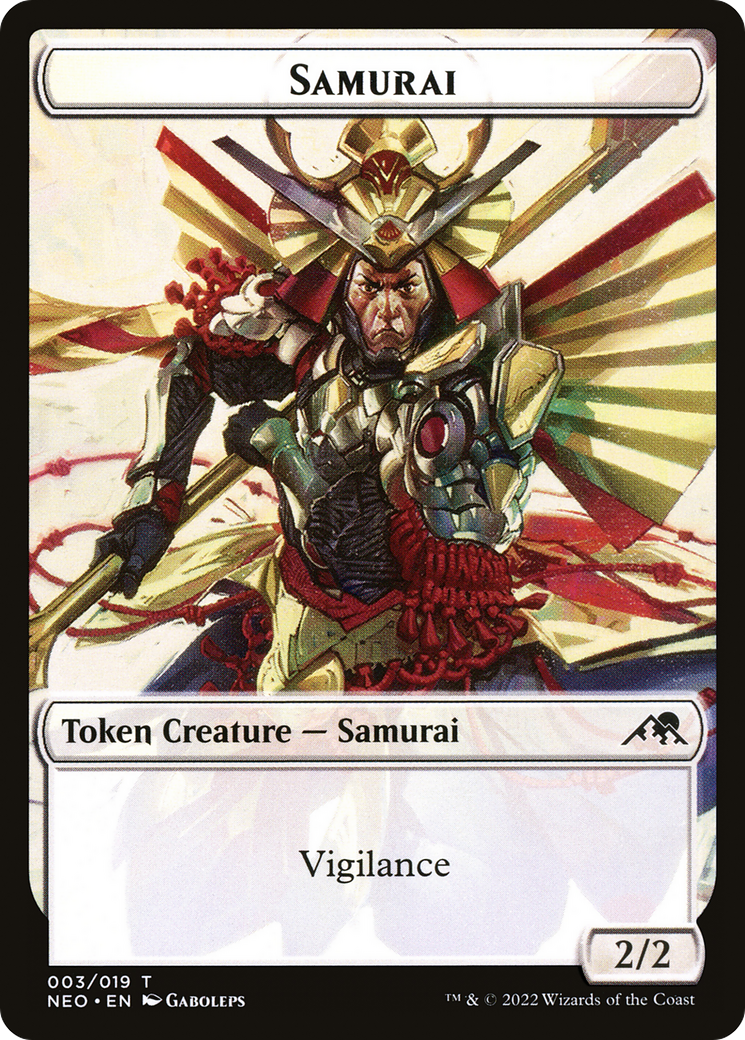 Samurai Token [Kamigawa: Neon Dynasty Tokens] | Grognard Games