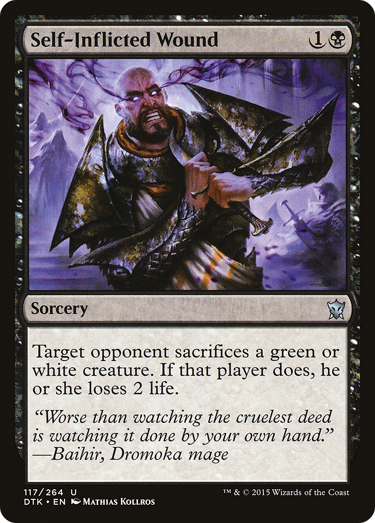 Self-Inflicted Wound [Dragons of Tarkir] | Grognard Games
