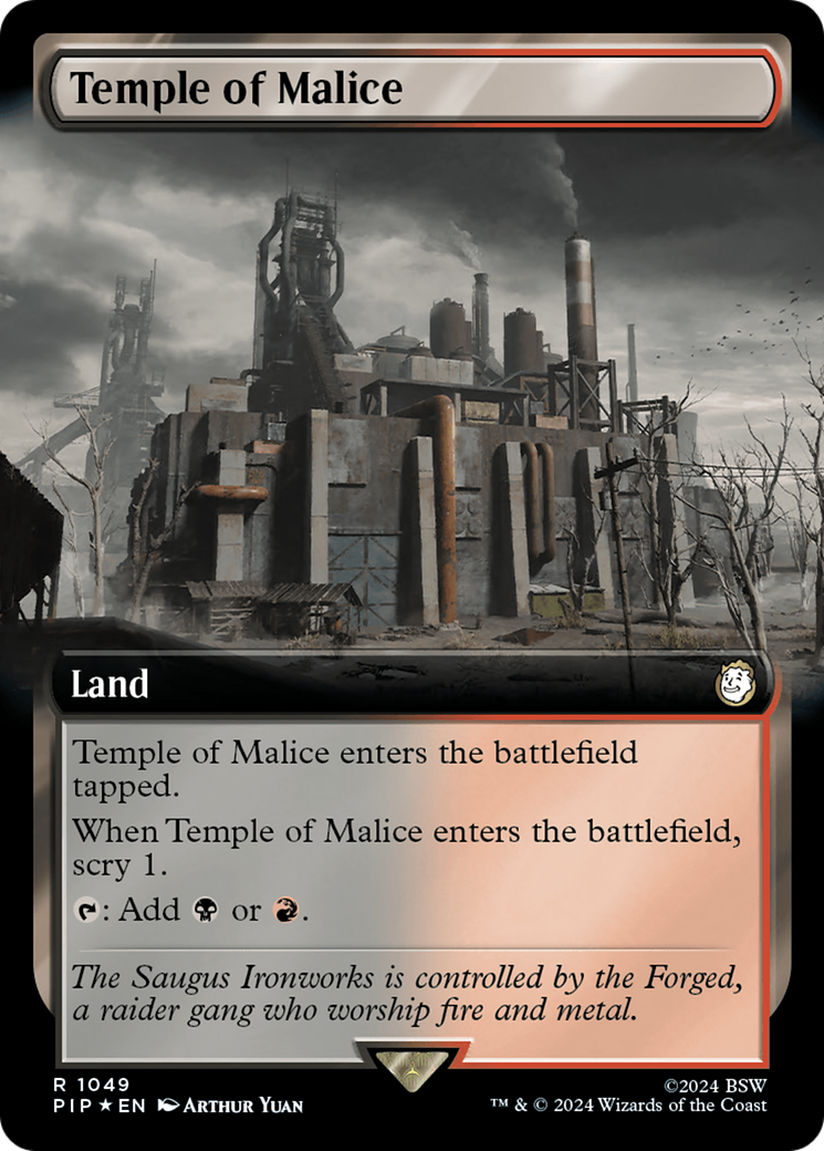 Temple of Malice (Extended Art) (Surge Foil) [Fallout] | Grognard Games
