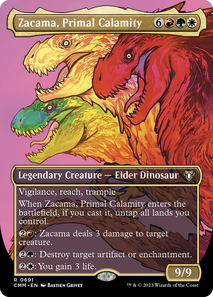 Zacama, Primal Calamity (Borderless Profile) [Commander Masters] | Grognard Games