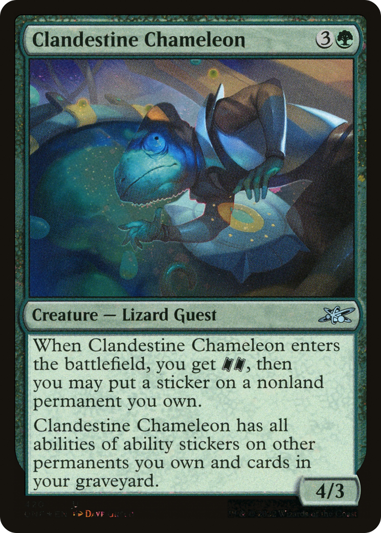 Clandestine Chameleon (Galaxy Foil) [Unfinity] | Grognard Games