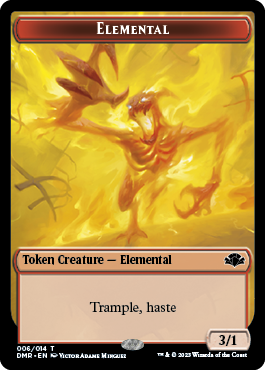 Goblin // Elemental Double-Sided Token [Dominaria Remastered Tokens] | Grognard Games