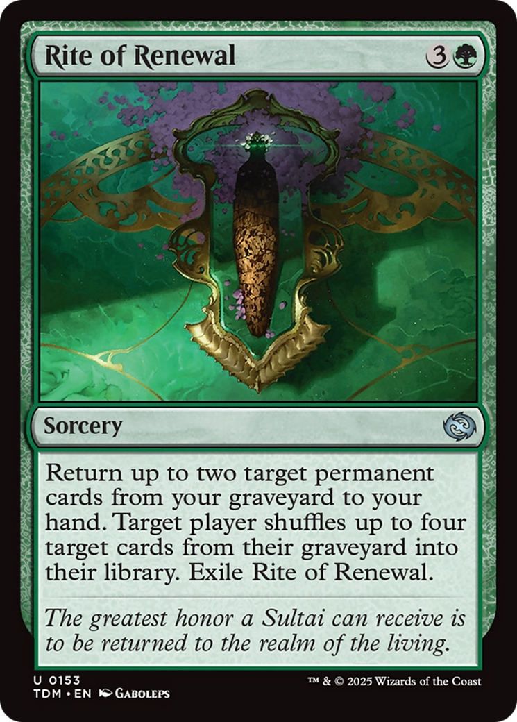 Rite of Renewal [Tarkir: Dragonstorm] | Grognard Games