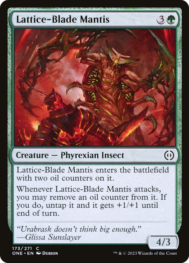 Lattice-Blade Mantis [Phyrexia: All Will Be One] | Grognard Games