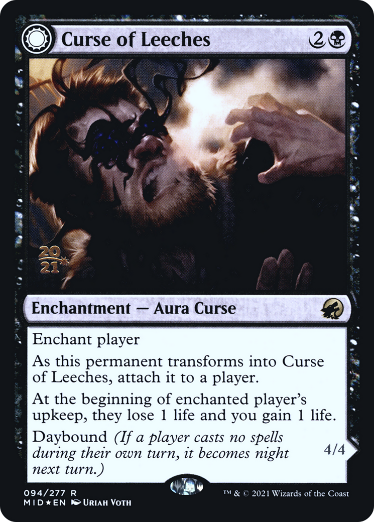 Curse of Leeches // Leeching Lurker [Innistrad: Midnight Hunt Prerelease Promos] | Grognard Games