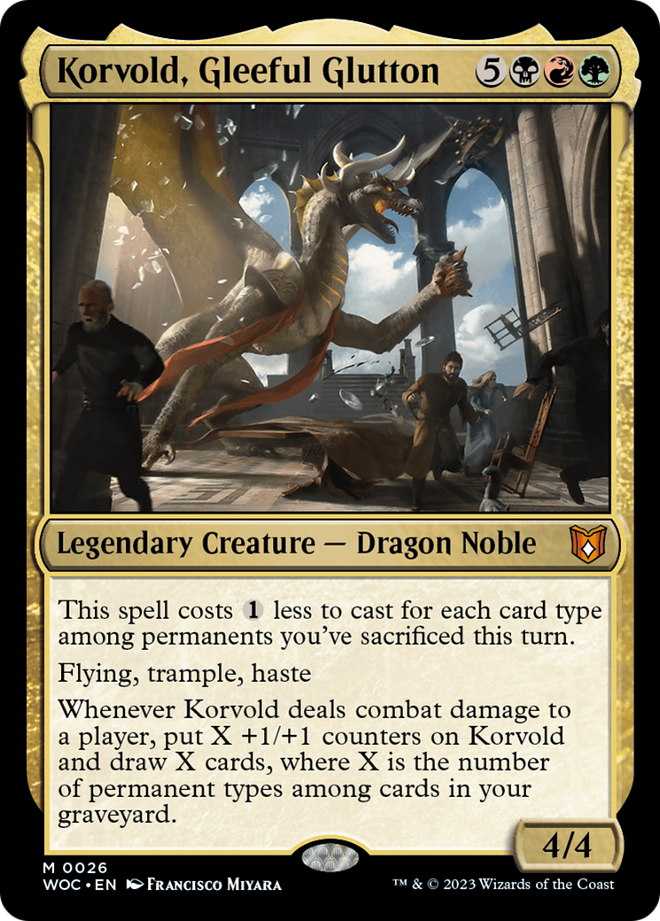 Korvold, Gleeful Glutton [Wilds of Eldraine Commander] | Grognard Games
