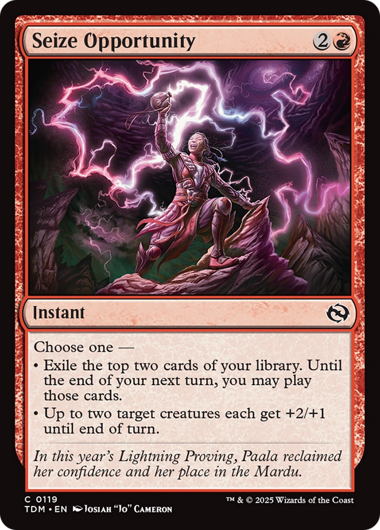 Seize Opportunity [Tarkir: Dragonstorm] | Grognard Games