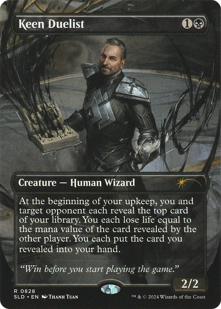 Keen Duelist (SLD-828) - Secret Lair Drop (Borderless) Foil | Grognard Games