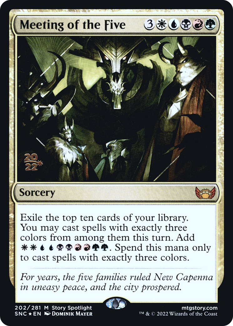Meeting of the Five [Streets of New Capenna Prerelease Promos] | Grognard Games