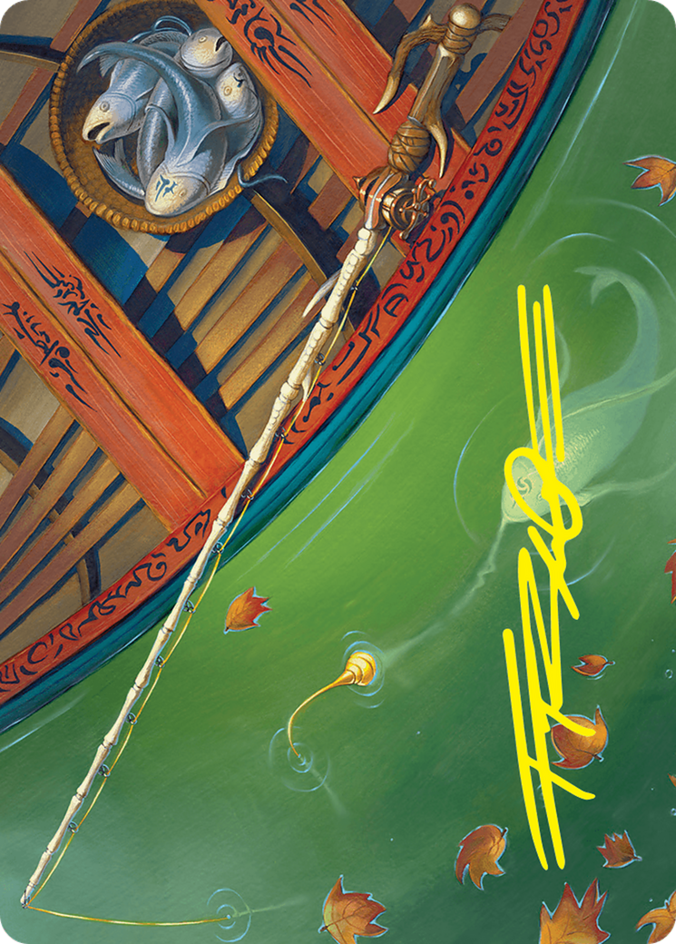 Fishing Pole Art Card (18/54) (Gold-Stamped Signature) [Foundations Art Series] | Grognard Games