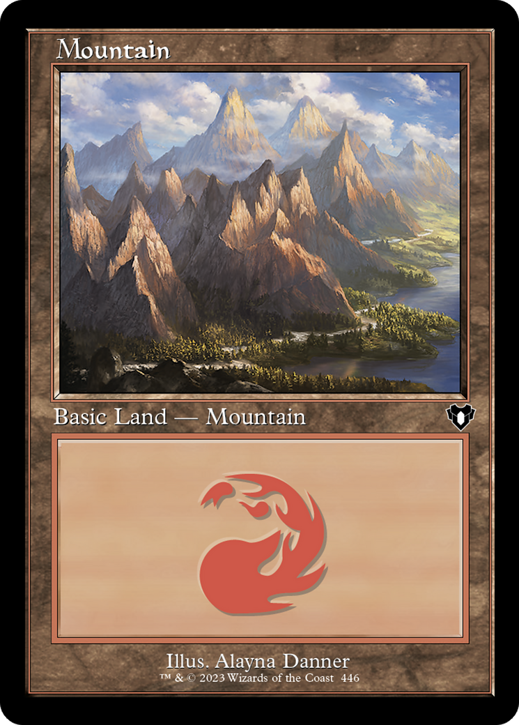 Mountain (446) (Retro) [Commander Masters] | Grognard Games