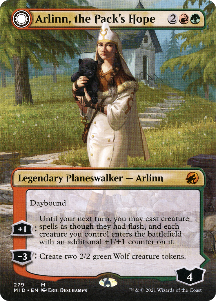 Arlinn, the Pack's Hope // Arlinn, the Moon's Fury (Borderless) [Innistrad: Midnight Hunt] | Grognard Games