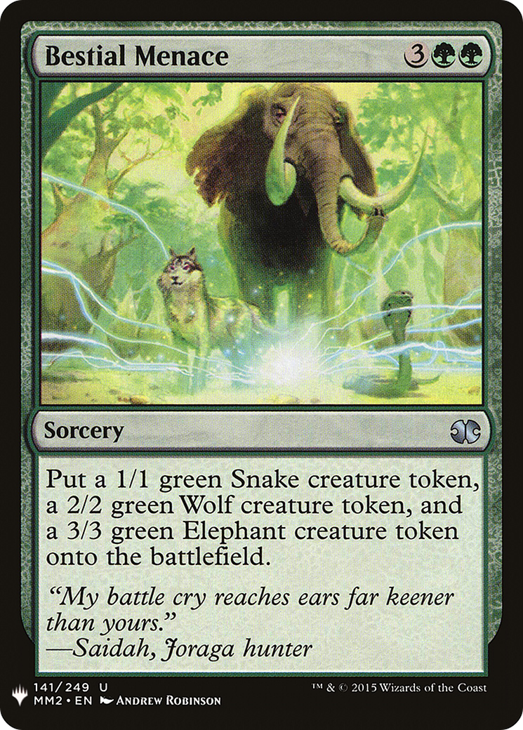 Bestial Menace [Mystery Booster] | Grognard Games