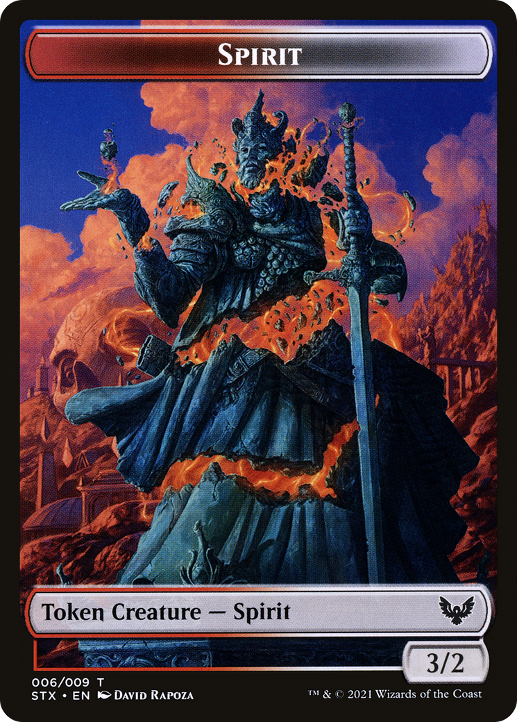 Spirit Token [Strixhaven: School of Mages Tokens] | Grognard Games