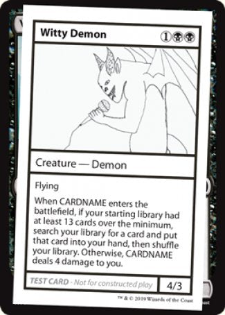 Witty Demon (2021 Edition) [Mystery Booster Playtest Cards] | Grognard Games