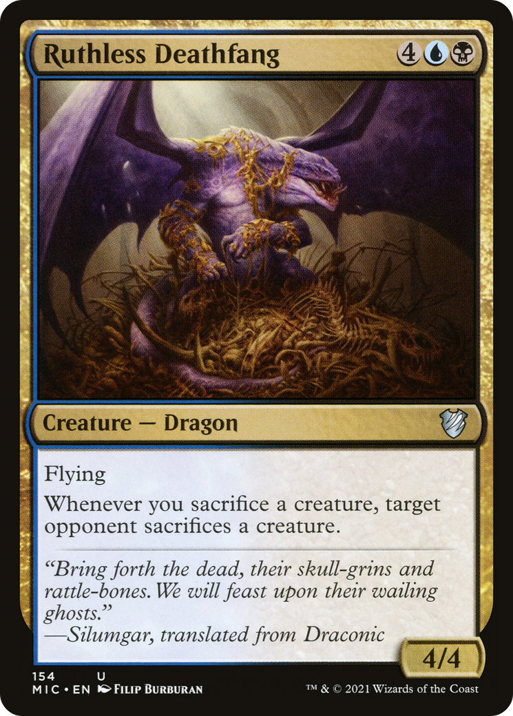 Ruthless Deathfang [Innistrad: Midnight Hunt Commander] | Grognard Games