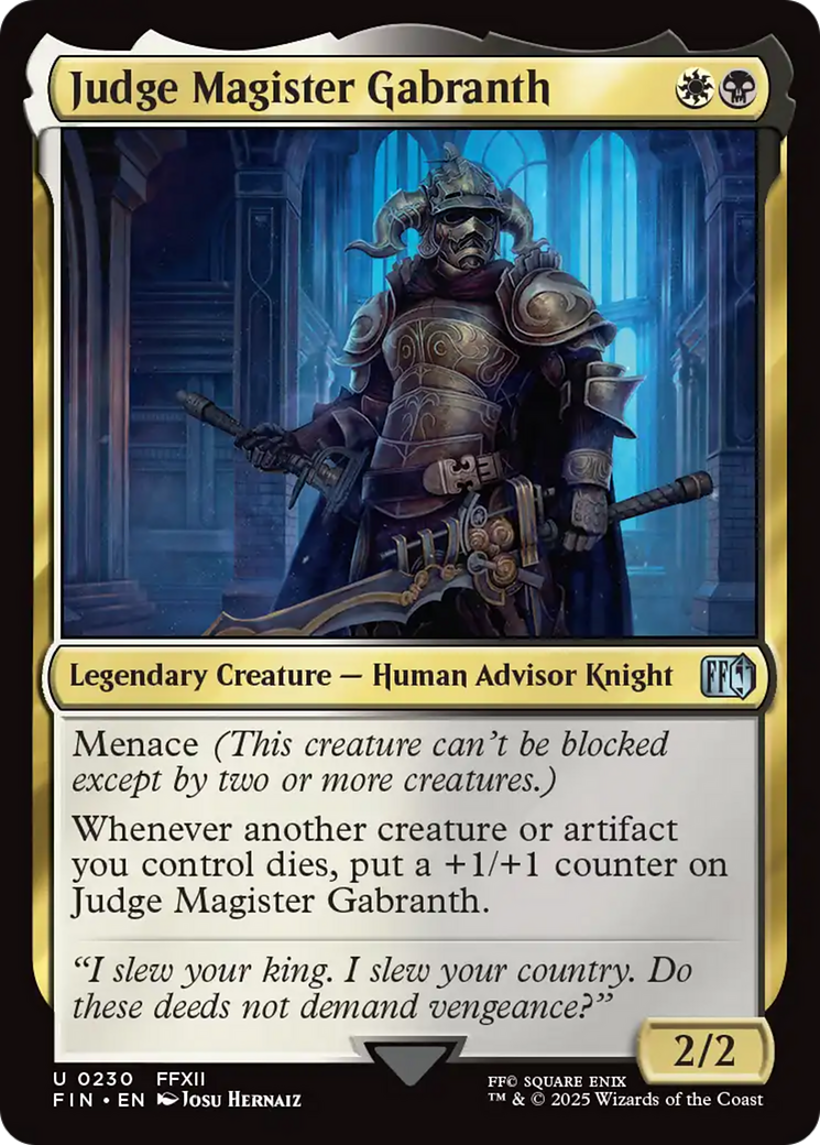 Judge Magister Gabranth (FIN-230) - FINAL FANTASY | Grognard Games
