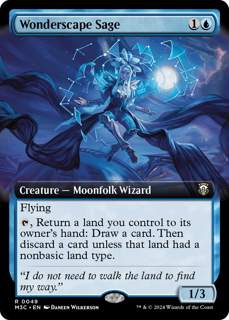 Wonderscape Sage (Extended Art) [Modern Horizons 3 Commander] | Grognard Games