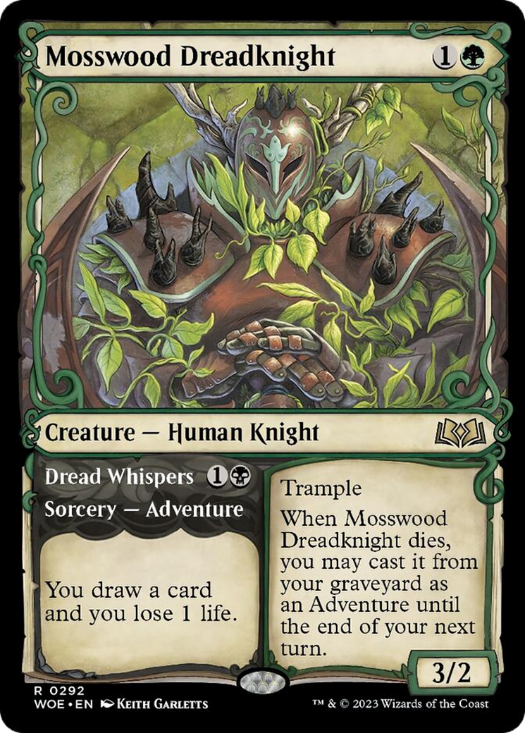 Mosswood Dreadknight // Dread Whispers (Showcase) [Wilds of Eldraine] | Grognard Games