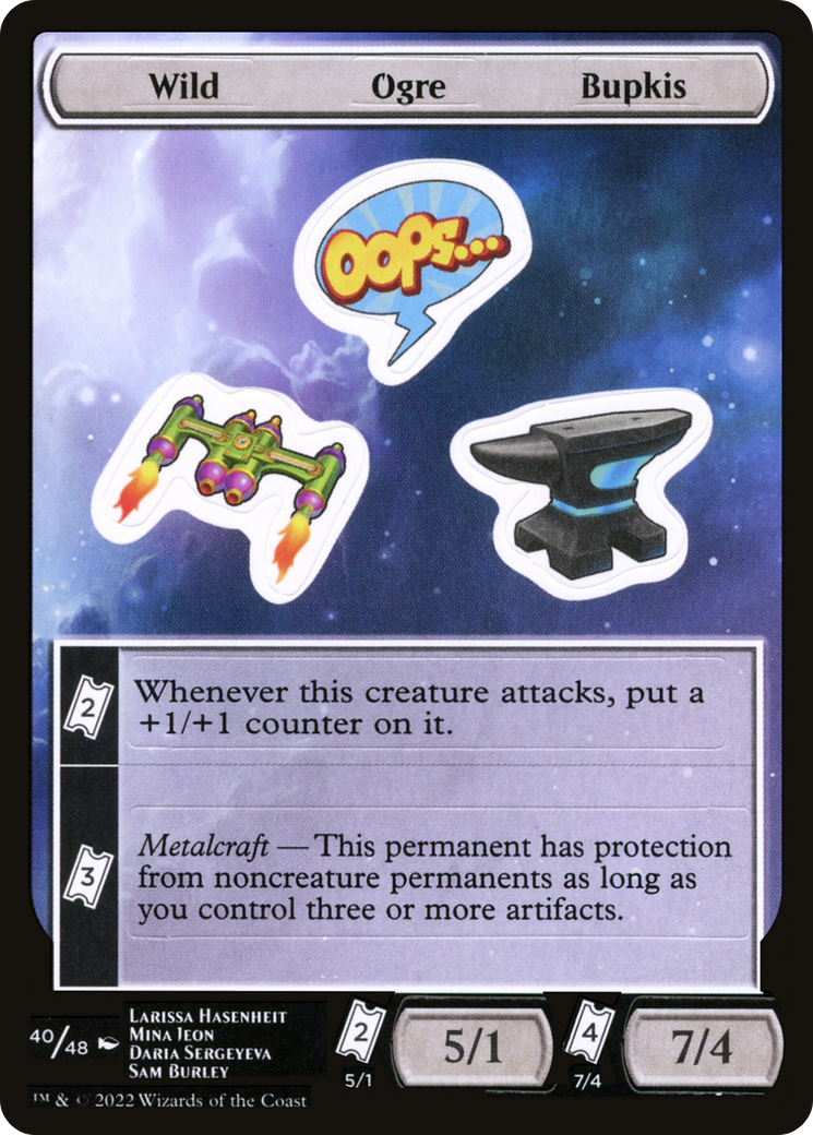 Wild Ogre Bupkis (UNF-040) - Unfinity Sticker Sheets Foil | Grognard Games