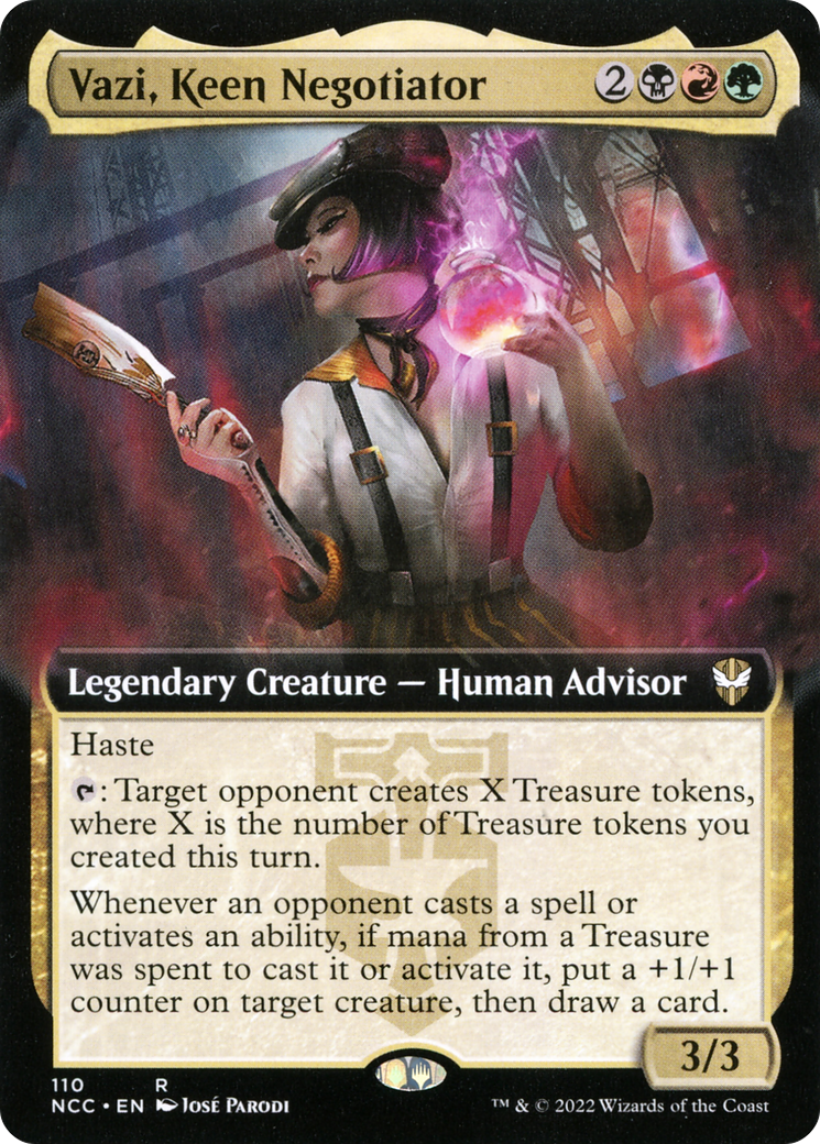 Vazi, Keen Negotiator (Extended Art) [Streets of New Capenna Commander] | Grognard Games