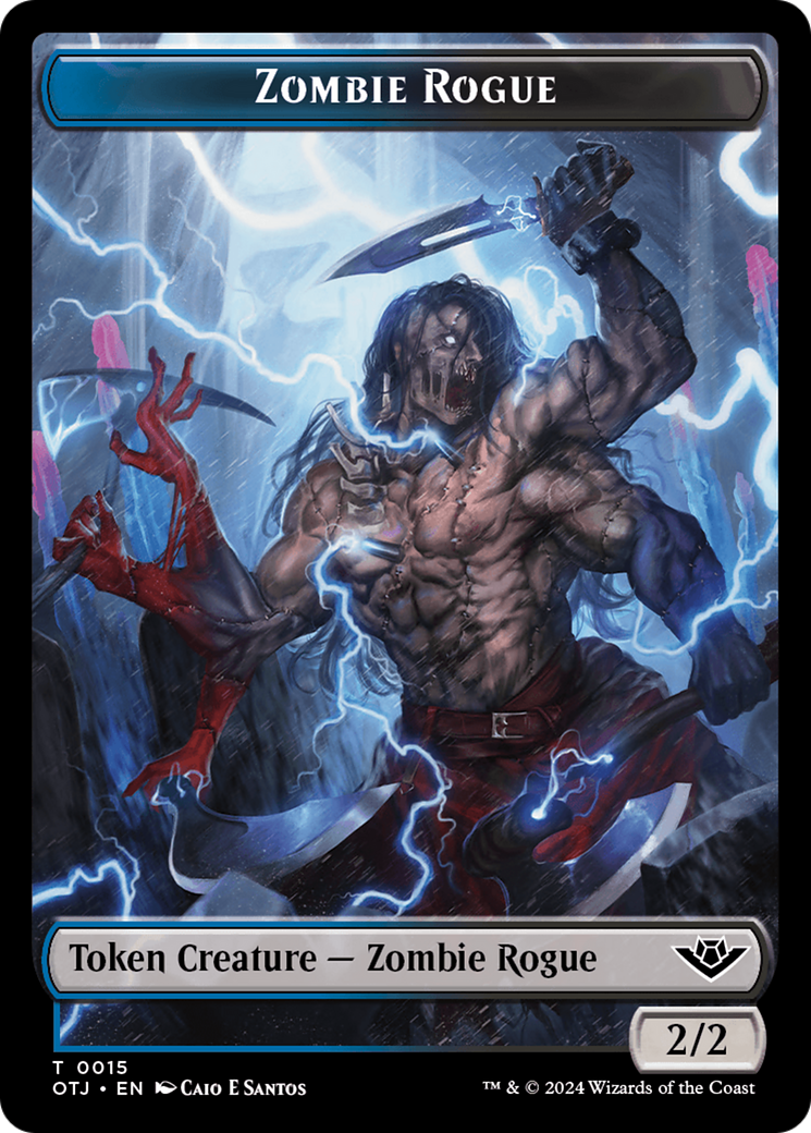 Zombie Rogue // Plot Double-Sided Token [Outlaws of Thunder Junction Tokens] | Grognard Games