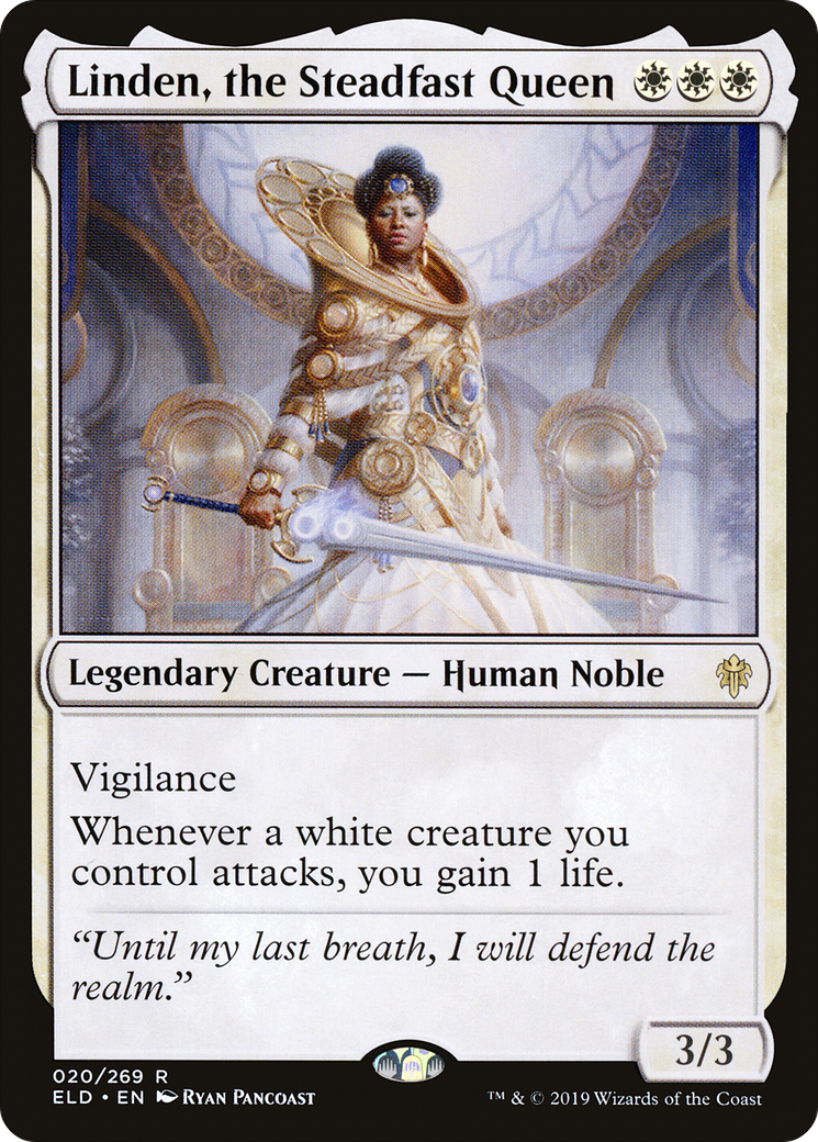 Linden, the Steadfast Queen [Throne of Eldraine] | Grognard Games