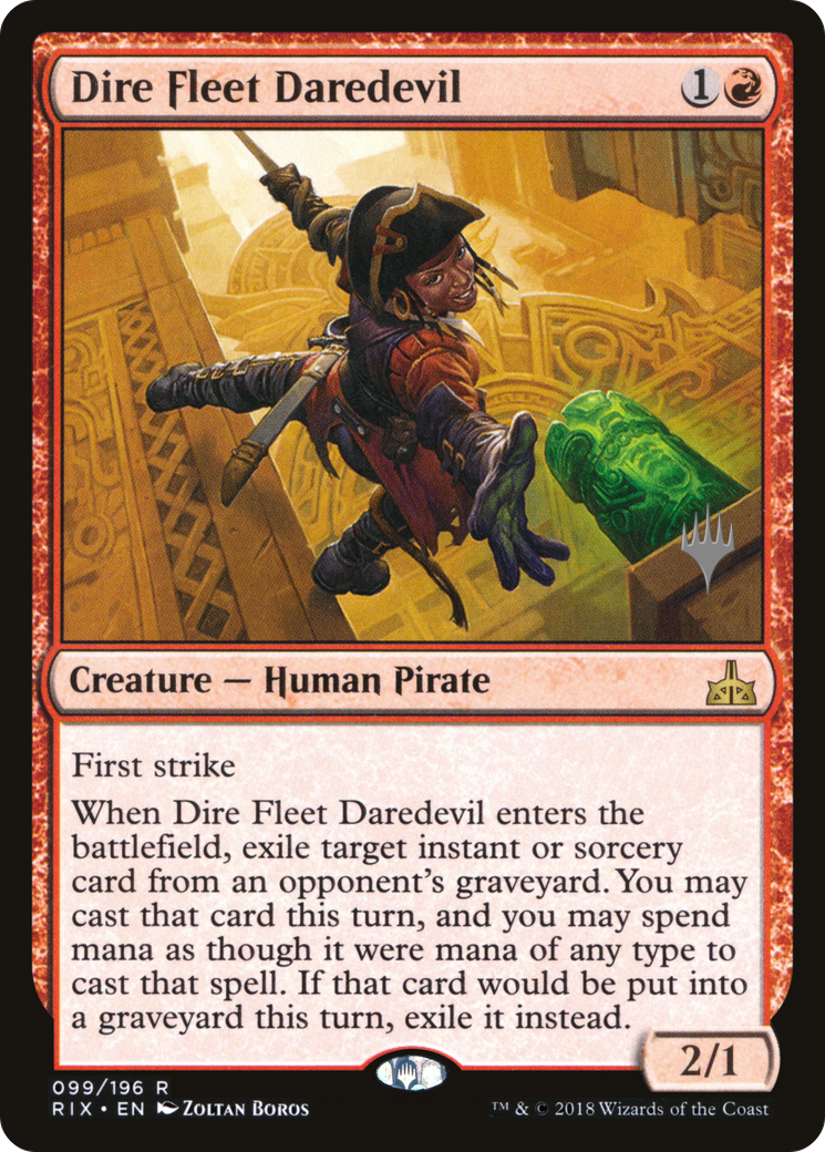 Dire Fleet Daredevil (Promo Pack) [Rivals of Ixalan Promos] | Grognard Games