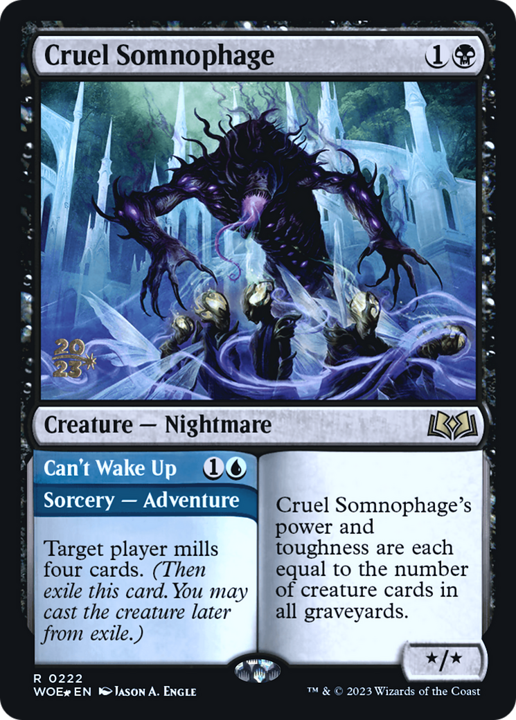 Cruel Somnophage // Can't Wake Up [Wilds of Eldraine Prerelease Promos] | Grognard Games