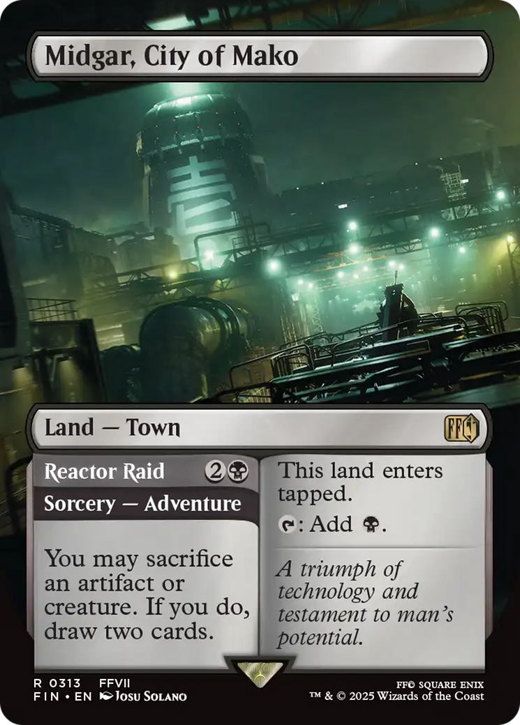 Midgar, City of Mako // Reactor Raid (FIN-313) - FINAL FANTASY (Borderless) Foil | Grognard Games